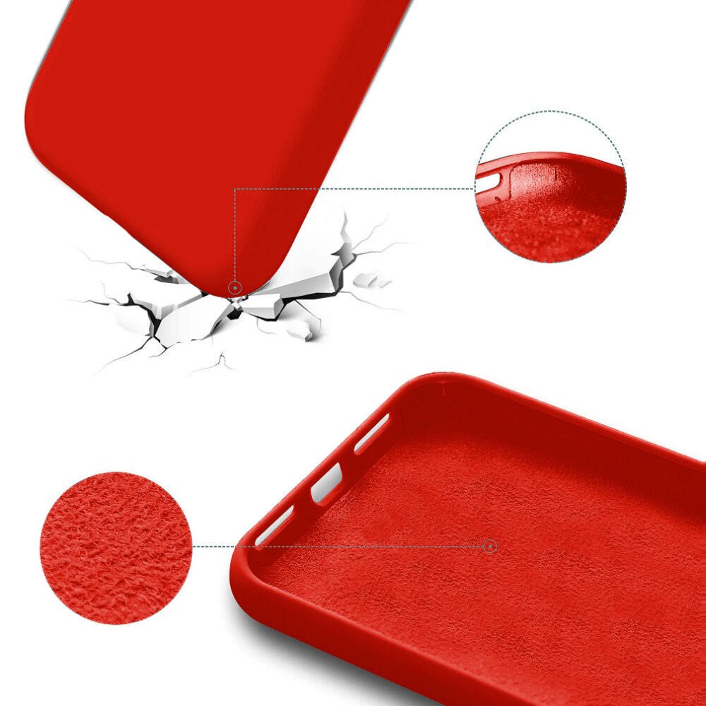 Husa CASEY STUDIOS™ pentru Apple iPhone X / XS, Soft Silicone Premium, Microfibra in Interior, Red, de Protectie, Ultra Slim, pentru Incarcare Wireless, Margini Ridicate pentru Protectia Ecranului si a Camerelor