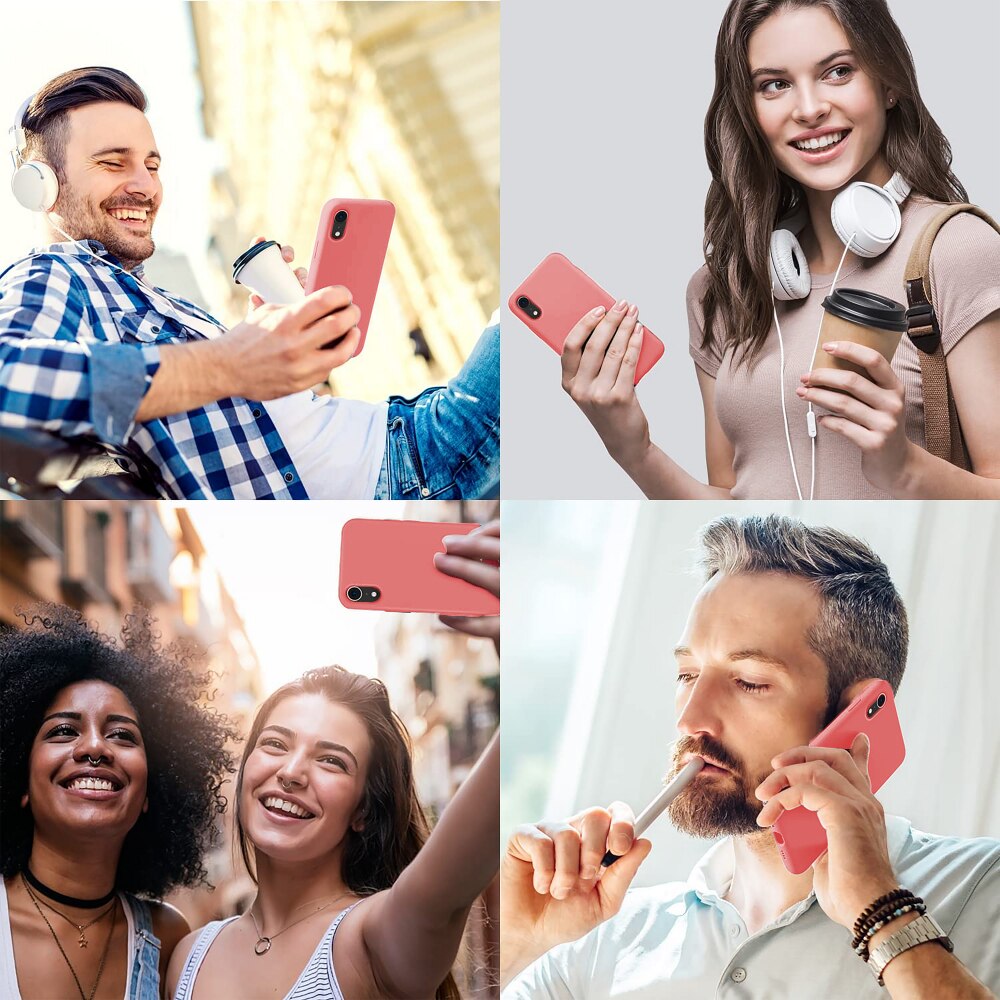 Husa CASEY STUDIOS™ pentru Apple iPhone XR, Soft Silicone Premium, Microfibra in Interior, Roz, Ultra Slim, pentru Incarcare Wireless, Margini Ridicate pentru Protectia Ecranului si a Camerelor