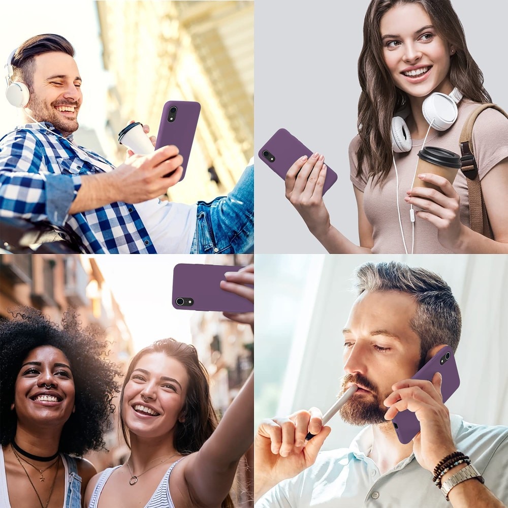 Husa CASEY STUDIOS™ pentru Apple iPhone XR, Soft Silicone Premium, Microfibra in Interior, Light Purple, de Protectie, Ultra Slim, pentru Incarcare Wireless, Margini Ridicate pentru Protectia Ecranului si a Camerelor