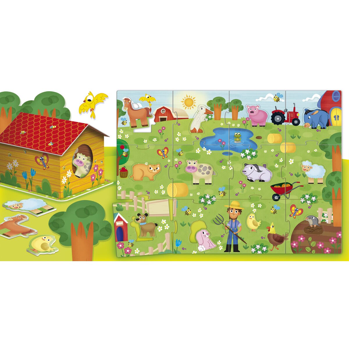 3D пъзел 12 части My Happy Farm Lisciani - eMAG.bg
