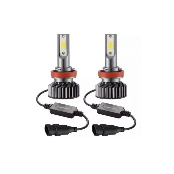 2 db h8/h1 LED készlet, f2 cob modell, feszültség 9v-30v, teljesítmény 100w, fehér 6500k