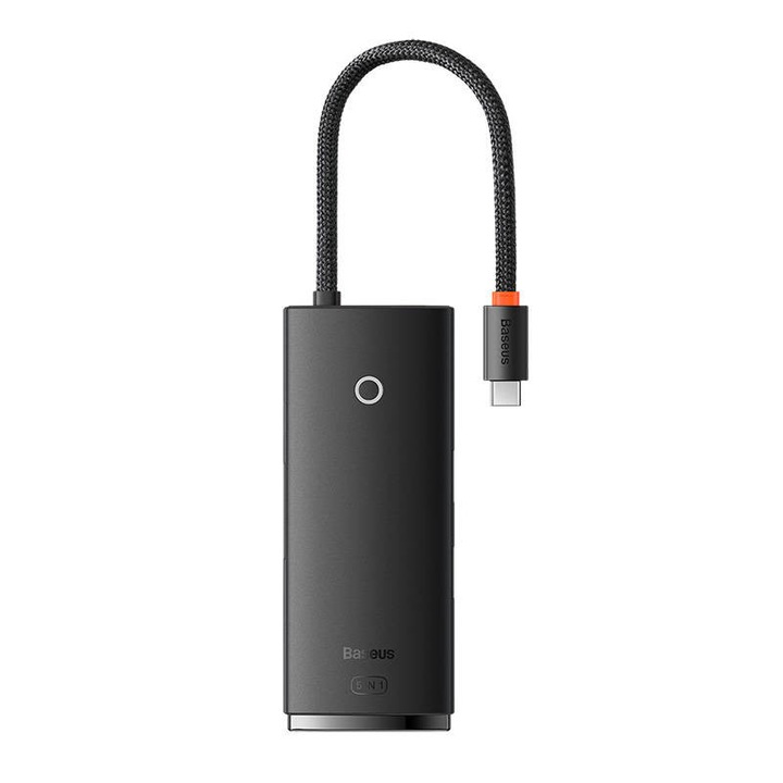 Baseus Lite 5w1 Series Hub USB-C към 3x USB 3.0 + USB-C + HDMI (черен)
