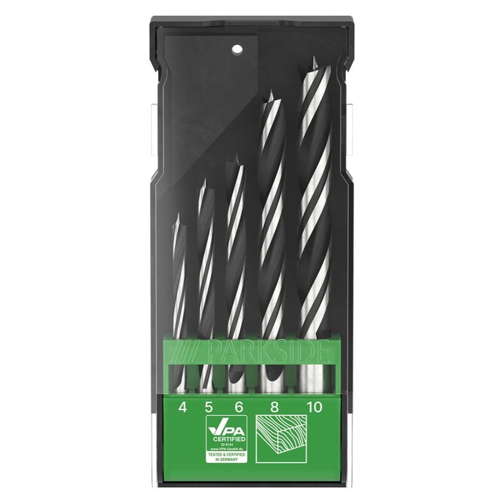 Set 5 burghie Parkside, din otel, pentru lemn