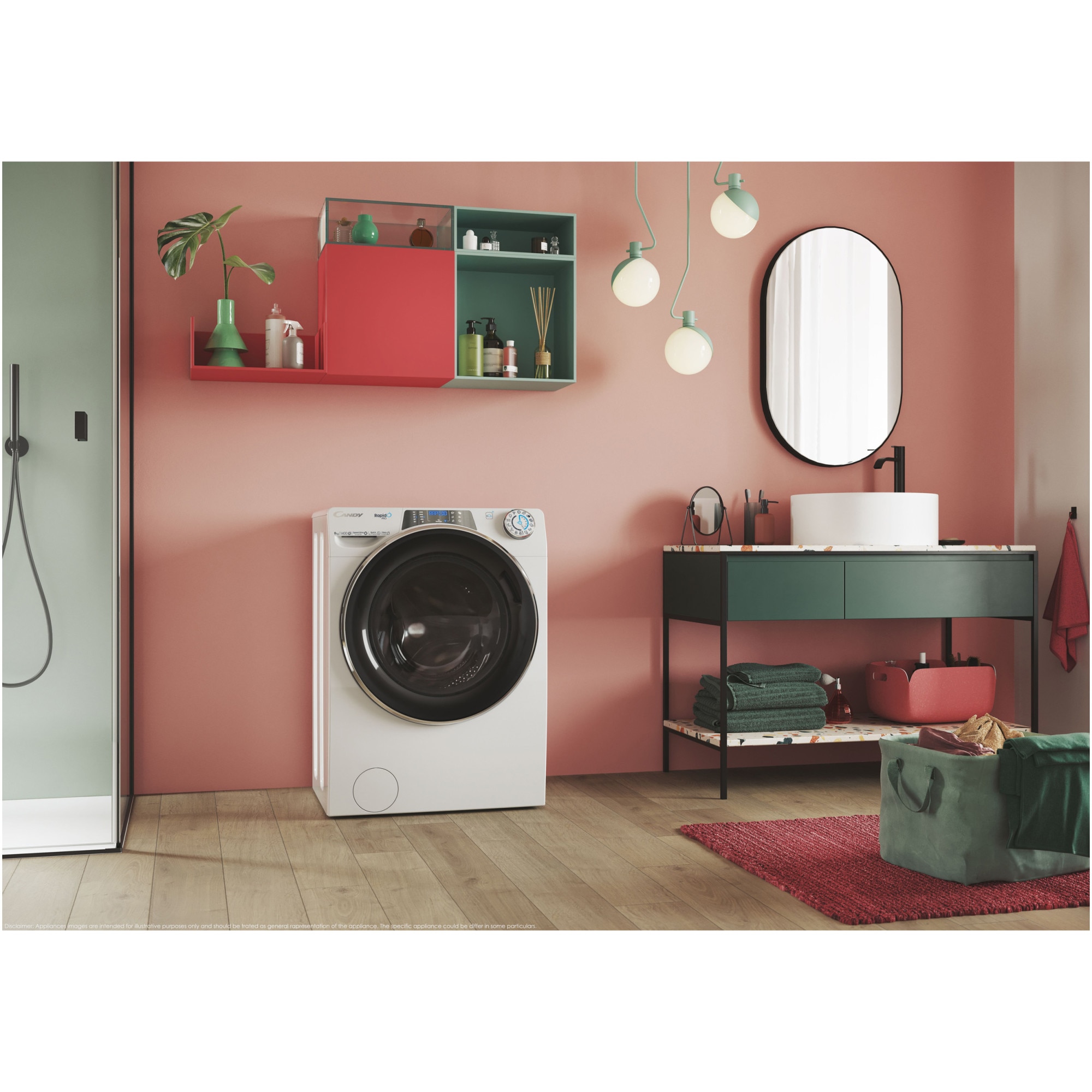 Masina de spalat rufe Candy Rapido Pro RP 4116BWMBC/1-S, 11 kg, 1400 RPM, Clasa A, Motor Inverter, Quick&Clean Technology, Steam Hygiene+, WiFi, Easy Iron+, Alb