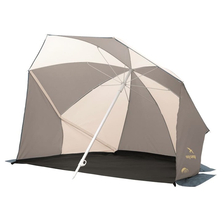 Adapost umbrela plaja Coast Easy Camp, Gri si nisip, 140 x 140 x 115 cm