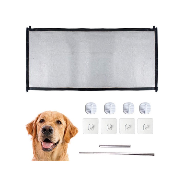 Zola Biztonsági kutyaháló, 180 cm x 75 cm, fekete