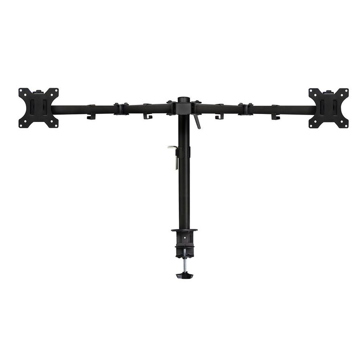 ACT AC8302 Monitor Desk Mount For 2 Monitors / Up to 32" VESA Black, 183827, Fali-, monitor-, projektortartó