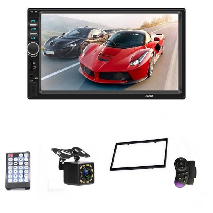 MP5 Player Car 7.1 inch Bluetooth Usb Windows Ce 5.0 Bluetooth MirrorLink Camera 12 Led - Universal Frame 2 Din