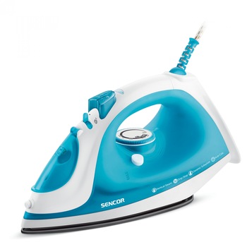 Fier de calcat Sencor SSI 5421TQ, 2200 W, Talpa ceramica, 0.26 ml, Anti-calc, Anti-picurare, Calcare verticala, Turcoaz Fier de calcat Sencor SSI 5421TQ, 2200 W, Talpa ceramica, 0.26 ml, Anti-calc, Anti-picurare, Calcare verticala, Turcoaz