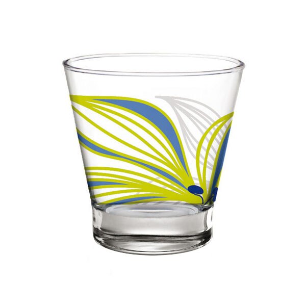 Set 3 pahare Luigi Ferrero, 345 ml, model Ocean, verde