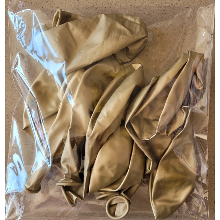 Balloons4party prémium króm lufi készlet, 30 cm, arany, 10 db