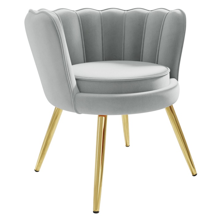 Fotoliu Aloysi, MIRJAN24, gri, 76x72x75 cm