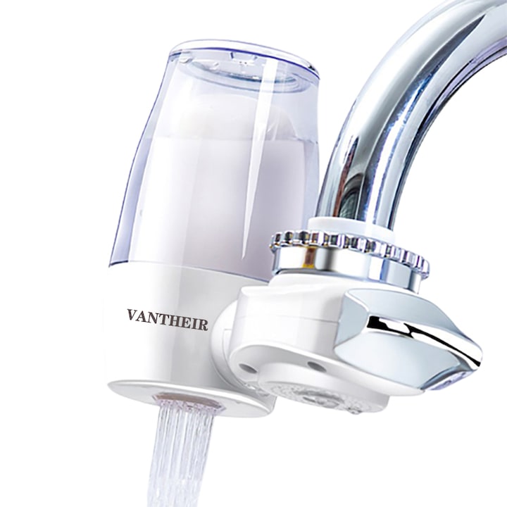 Пречиствател за вода за кран, VANTHEIR, 1L/min, 5-38C, 0.1-0.4 PA, Светло сив