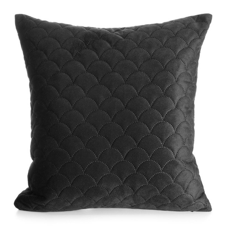 Perna decorativa Eurofirany Ariel, 40x40cm, negru