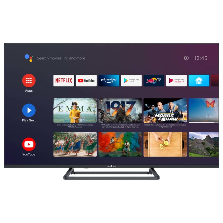 Smart Tech 43FA10V3 Smart Android TV, Full HD LED, 43" (109cm), 1G/8G Dolby Audio,2T2R Wi-Fi, Bluetooth, Google Assistant, Netflix, YouTube