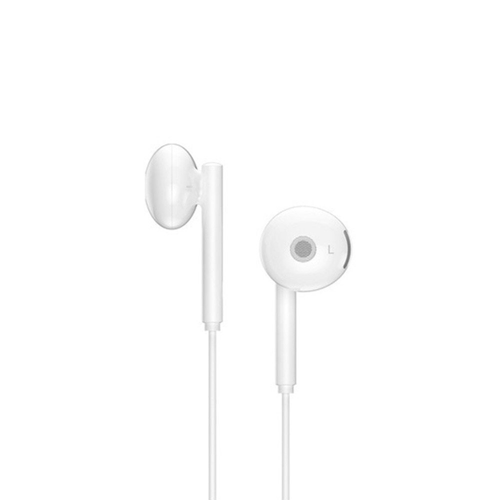 Casti in-ear cu microfon, L10, compatibil cu Honor 400 Smart, conector USB Tip C, control pe fir, Albe