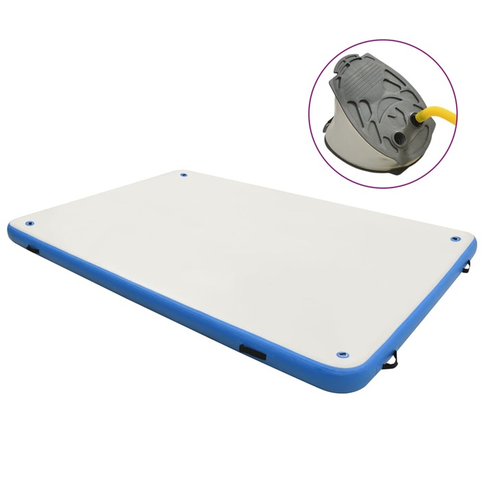 vidaXL kék és fehér felfújható úszómatrac 200 x 150 x 15 cm 92721