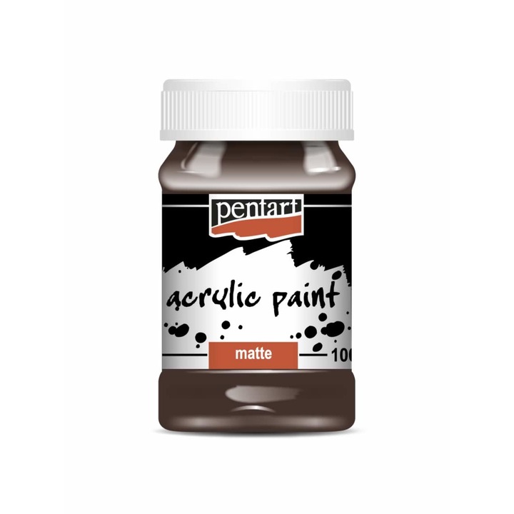 Pentart Matt akrilfesték 100 ml sötétbarna 5141