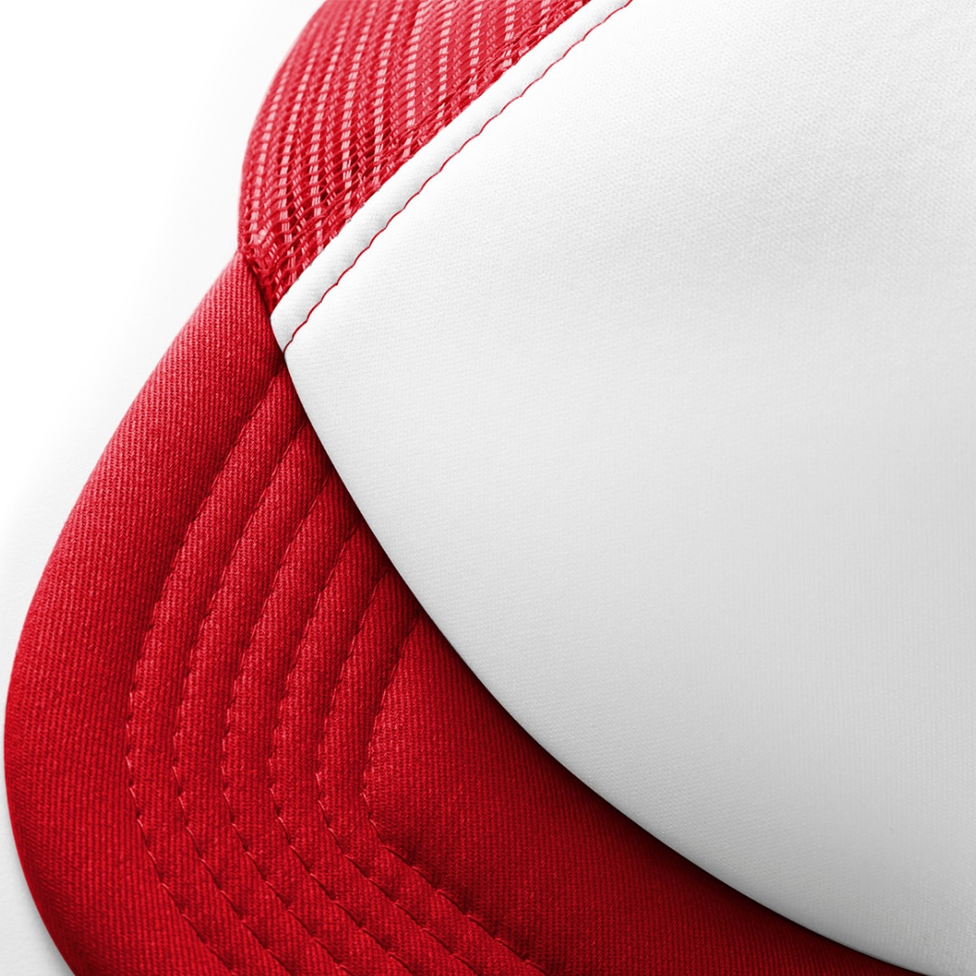 Sapca unisex trucker, cu plasa, copii, alb/rosu, 11-12 ani - eMAG.ro