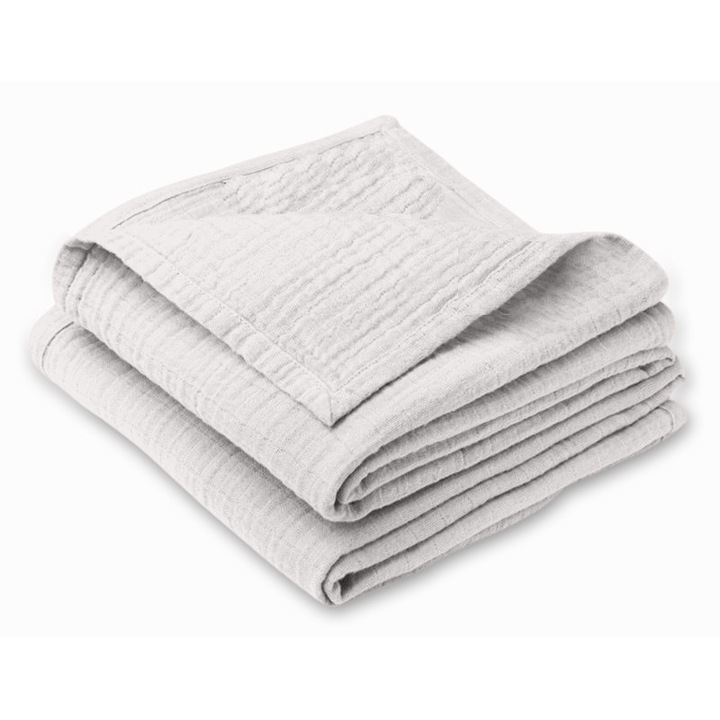 Бебешко одеяло Kidizi Light Grey, Двойно, Муселиново, Лятно, 100х70 см