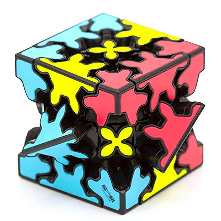 Mágikus kocka 3x3x3, QiYi fogaskerék szendvics, fekete, 456CUB-1