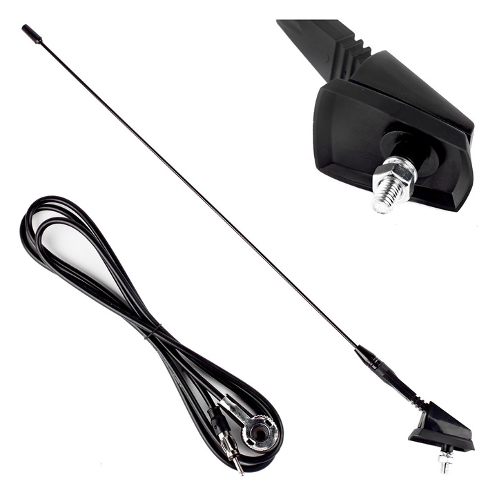 Autóantenna, Amio 01048, 41cm, 5mm adapter, ANT01