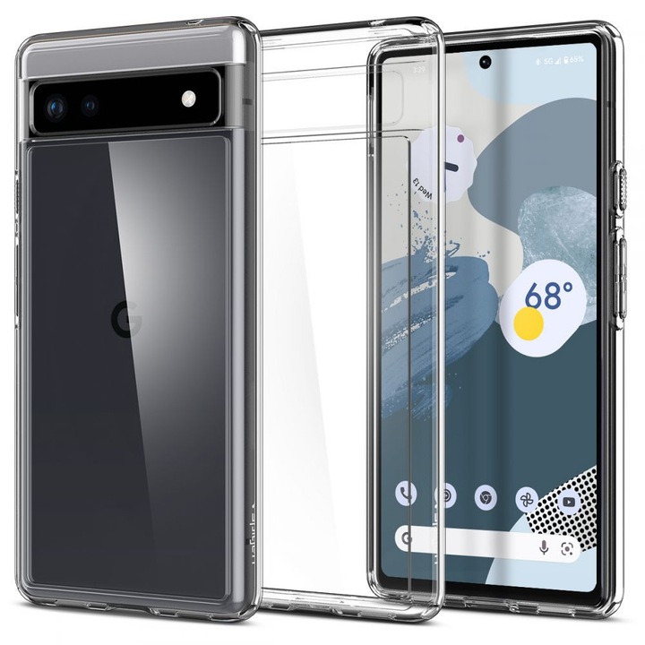 Калъф Spigen Ultra Hybrid, съвместим с Google Pixel 6a, Crystal Clear