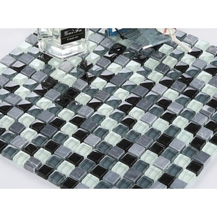 Mozaic 81126 din Sticla si Piatra, Ceramica 30x30 cm Patrata 0.09 mp/placa