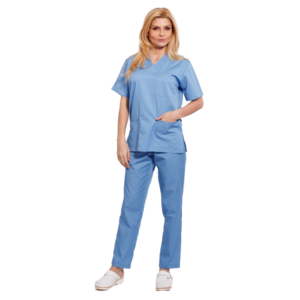 Delegation government Ash Costum medical clasic de dama, TAG, Bumbac, Poliester, Bleu Jandarm,  Albastru, XL - eMAG.ro