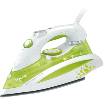 Fier de calcat Sencor SSI 8440GR, 2200 W, 0.38 ml, Anti-calc, Anti-picurare, Calcare verticala, Alb/Verde Fier de calcat Sencor SSI 8440GR, 2200 W, 0.38 ml, Anti-calc, Anti-picurare, Calcare verticala, Alb/Verde