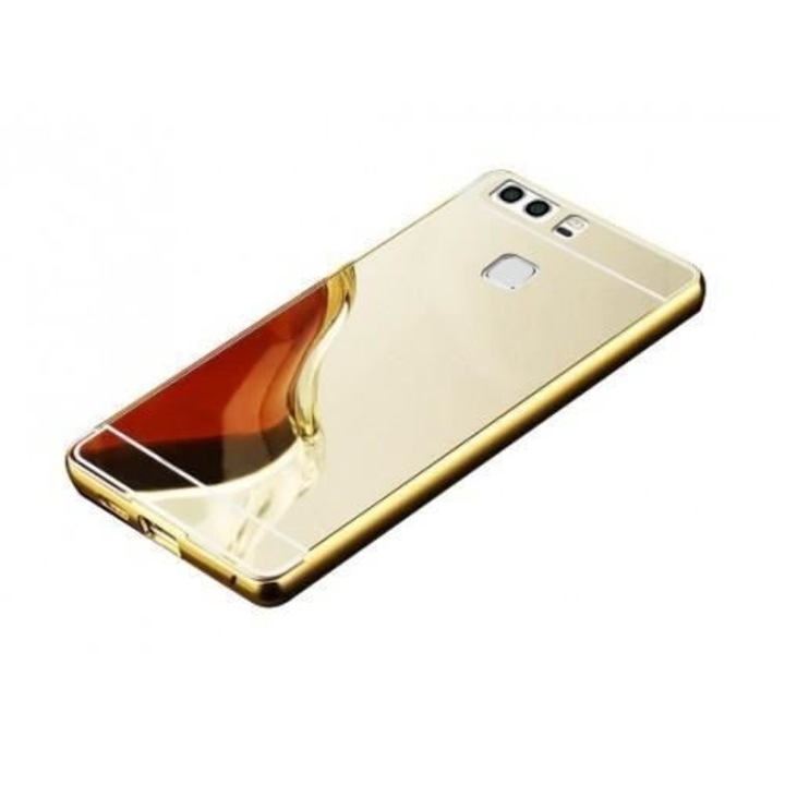 Алуминиев огледален калъф I-berry за Huawei P9 Lite златен