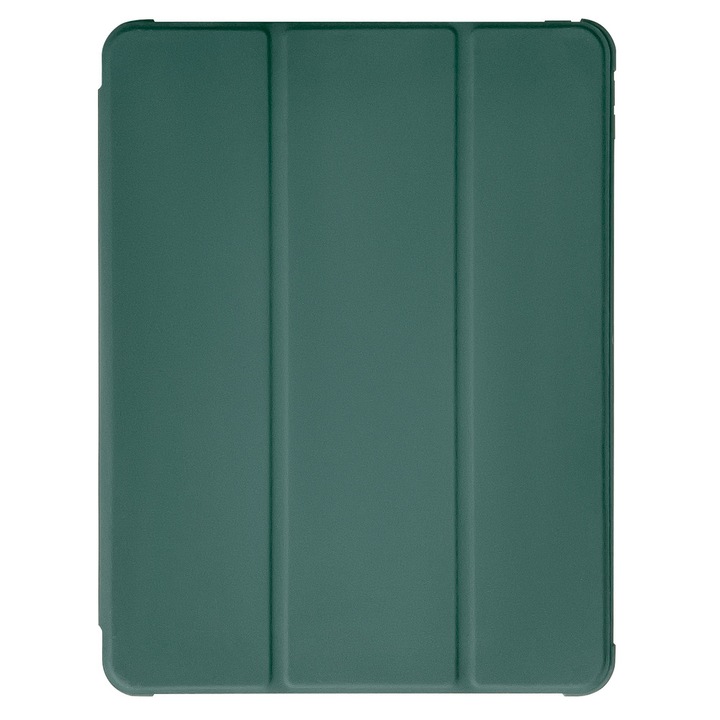 Husa book cover din silicon pentru Apple iPad Pro 12.9" 2018/2020/2021, cu suport pentru Pen, Verde