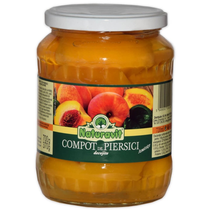 Naturavit Компот от белени праскови, 720 мл