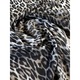 Tesatura georgette din matase naturala imprimata - design animal print, D Donarosso, 140x100 cm, Bej/Maro, Metraj