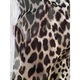 Tesatura georgette din matase naturala imprimata - design animal print, D Donarosso, 140x100 cm, Bej/Maro, Metraj