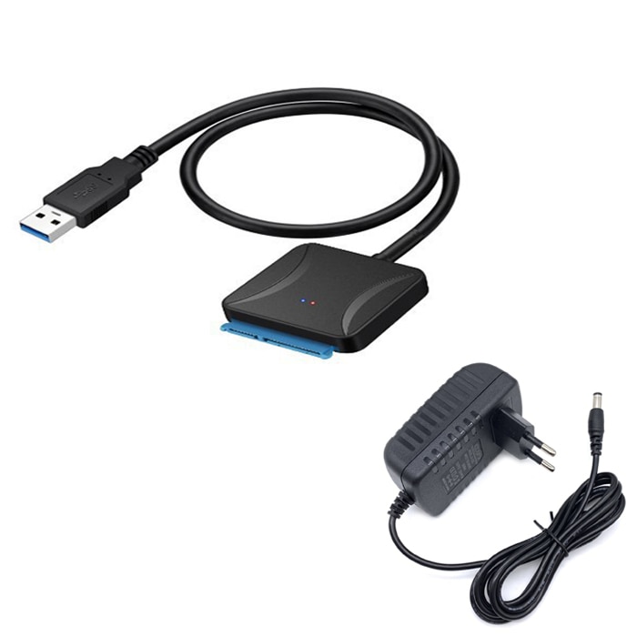 Sympton Volcano Celsius Adaptor HDD/SSD 2.5/3.5 inch, NUODWELL, Cablu adaptor USB 3.0 la SATA 3,  Portabil, Negru - eMAG.ro