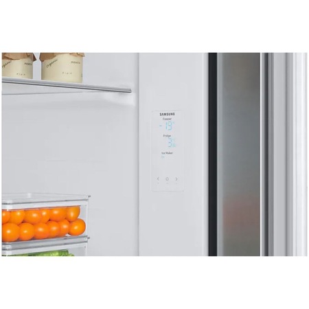 Side by Side Samsung RH68B8541S9/EF, 627 l, Full No Frost, Food Showcase, Twin Cooling Plus, Conversie Smart 5 in 1, Compresor Digital Inverter, Clasa E, Inox