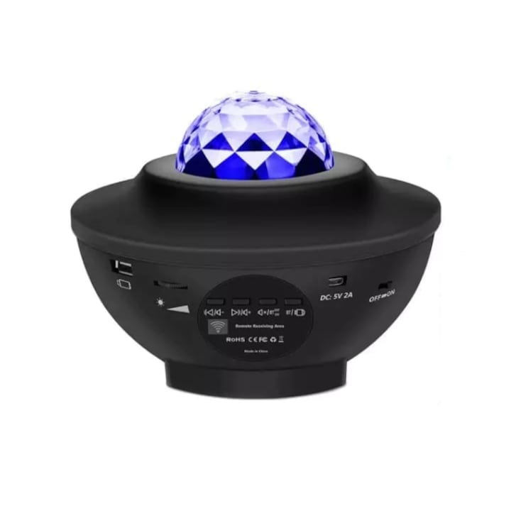 Диско проектор с многоцветни светлини, дистанционно, mp3 музика, bluetooth връзка