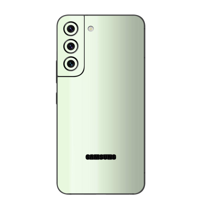 Folie Protectie iSkinz pentru Samsung Galaxy S22+ Plus 5G - Glow Verde Fosforescent Simple Cut, Skin Adeziv Full Body Cover pentru Carcasa Spate