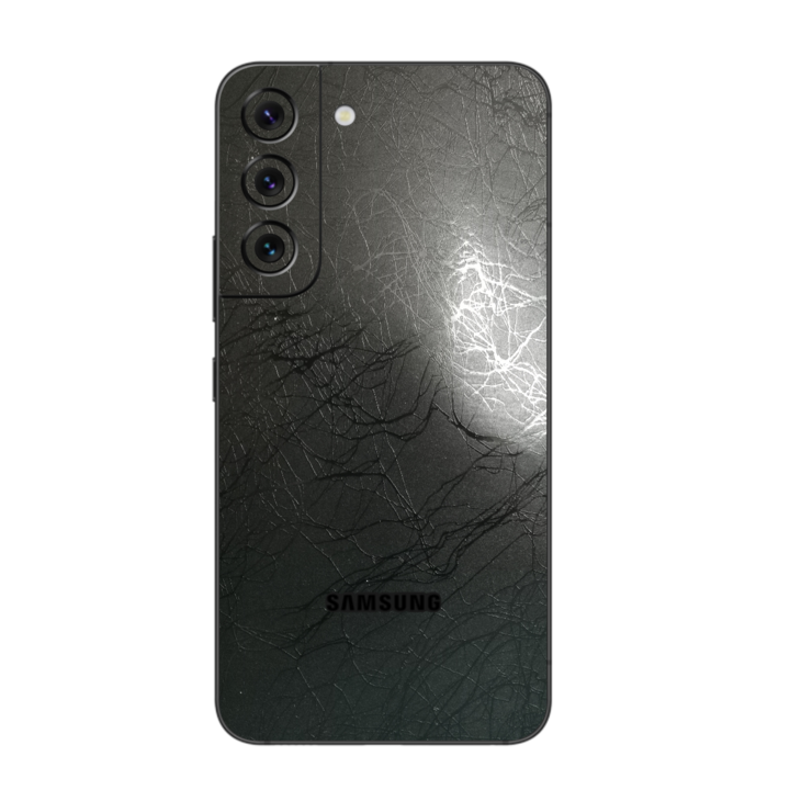 Folie iSkinz pentru Samsung Galaxy S22+ Plus 5G - Cocoon Black 360 Cut, Skin Adeziv Full Body Cover, Protectie Carcasa Spate si Laterale