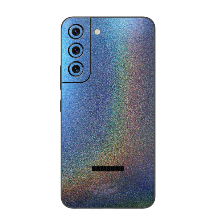 Folie Protectie iSkinz pentru Samsung Galaxy S22+ Plus 5G - Color Shift Intergalactic Blue Simple Cut, Skin Adeziv, Cover pentru Carcasa Spate