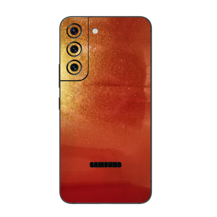 Folie Protectie iSkinz pentru Samsung Galaxy S22+ Plus 5G - Color Shift Sunset Simple Cut, Skin Adeziv, Cover pentru Carcasa Spate