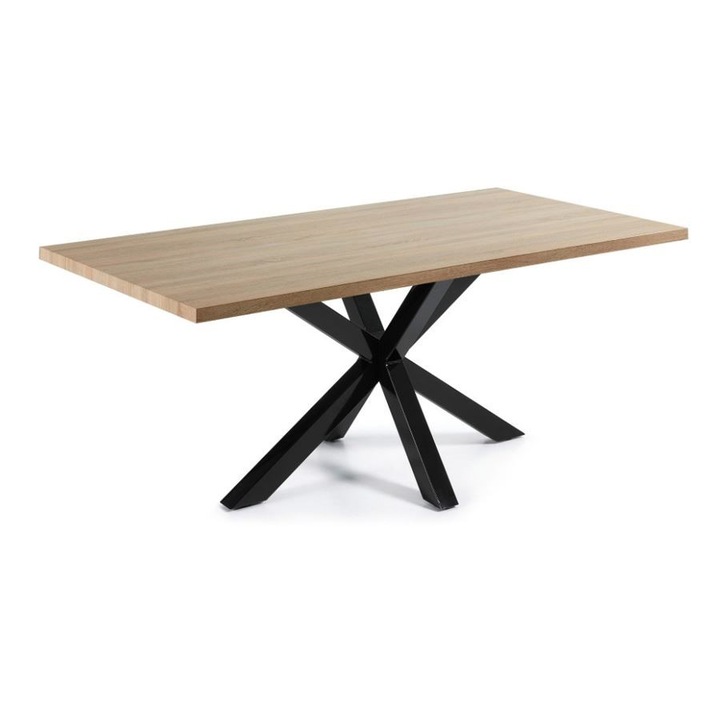 Masa Dinning King Moderna model Scandinav Stejar/Negru mat 200x100x78 cm