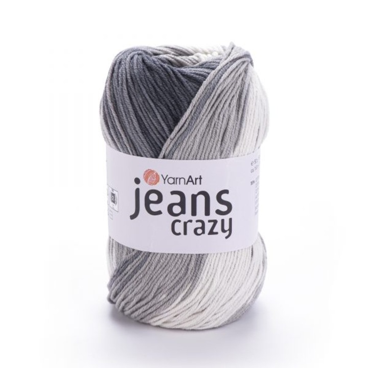 Fir Textil Yarn Art Jeans Crazy 8204, pentru crosetat si tricotat, bumbac, multicolor, 160 m