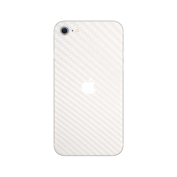 Folie iSkinz Apple iPhone SE (3. generációs) 2022 készülékhez – Carbon Transparent 360 Cut, teljes testet fedő tapadó bőr, hát- és oldalvédő védelem