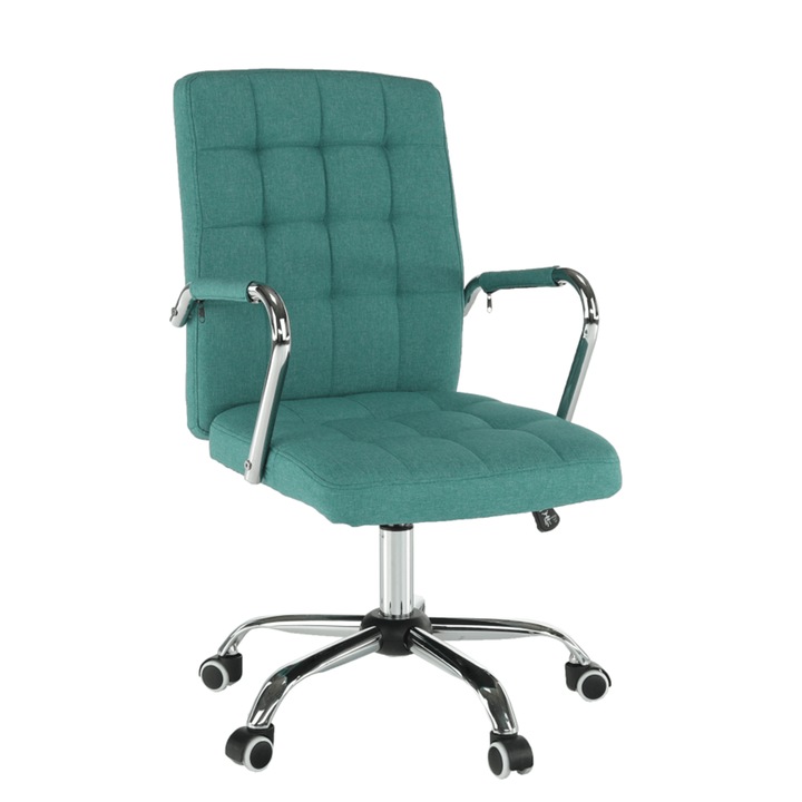 Scaun de birou tapiterie textil verde Morgen 50.5x64x102.5 cm
