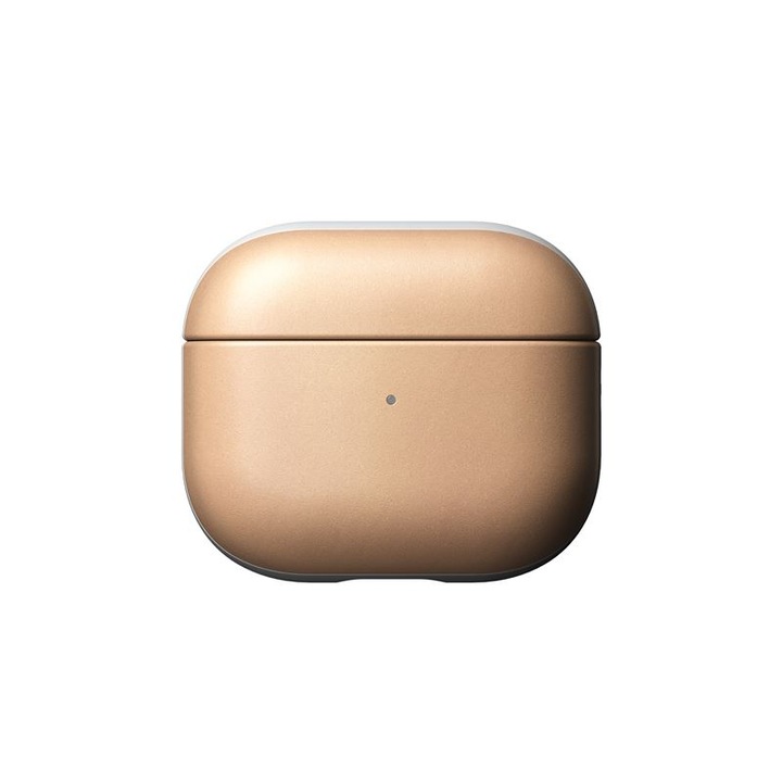 Carcasa din piele naturala NOMAD Leather compatibila cu Apple AirPods 3 Natural