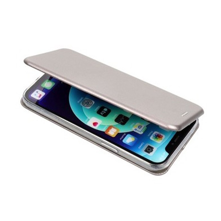 Защитен калъф тип книга за Samsung Galaxy A14 5g, държач за карти, функция стойка и магнитно закопчаване, Proficient Protection, сив