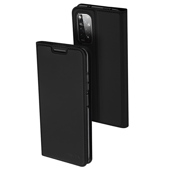Husa book Nevox Vario pentru Redmi Note 11S / Redmi Note 11, negru