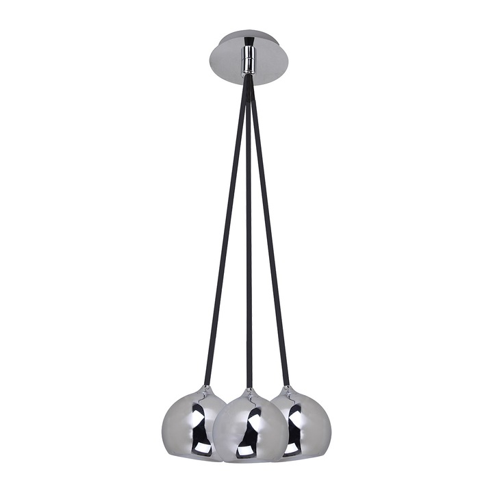 Пендел FH5953-BCB-120 JAMES Italux, Метал, GU10, 100 см, Регулируема височина, Хром